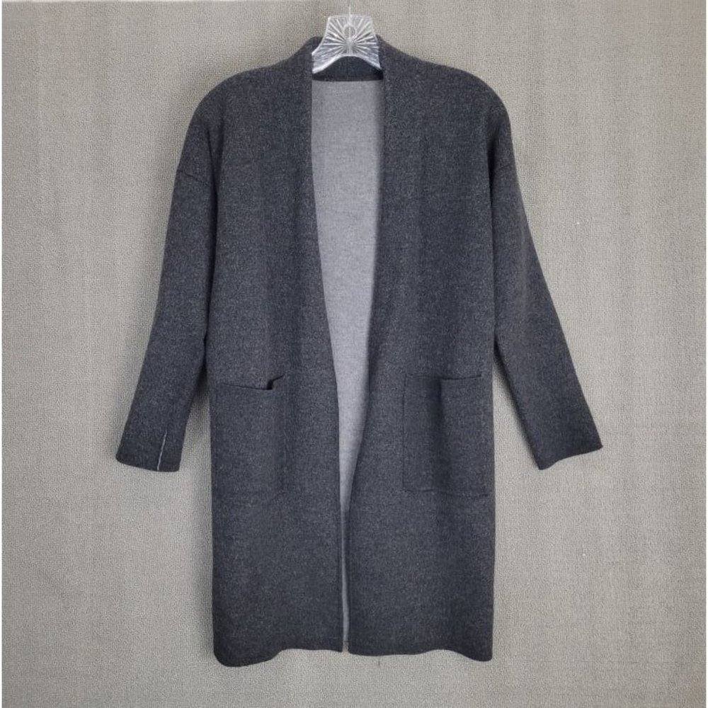 THEORY Size P/XS Gray Wool Blend Armelle N Evian Stretch Sweater Coat Cardigan